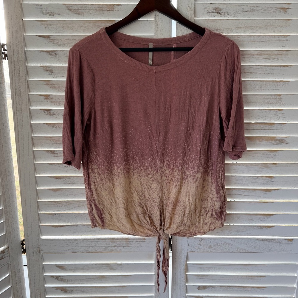 Mono B | Tie Dye Front Tie Top